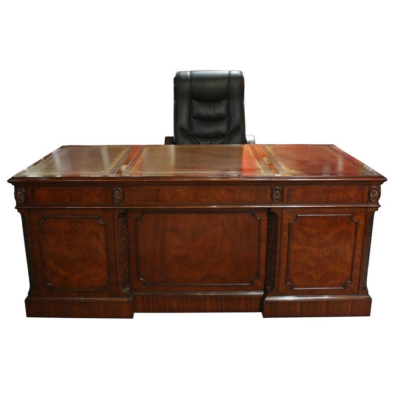 Executive Set collection featuring mahogany desk and leather chair
