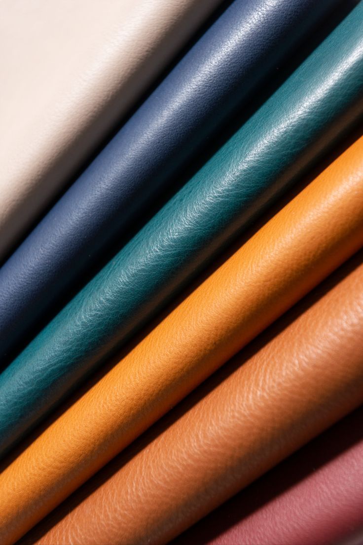 Full-grain leather in various colors